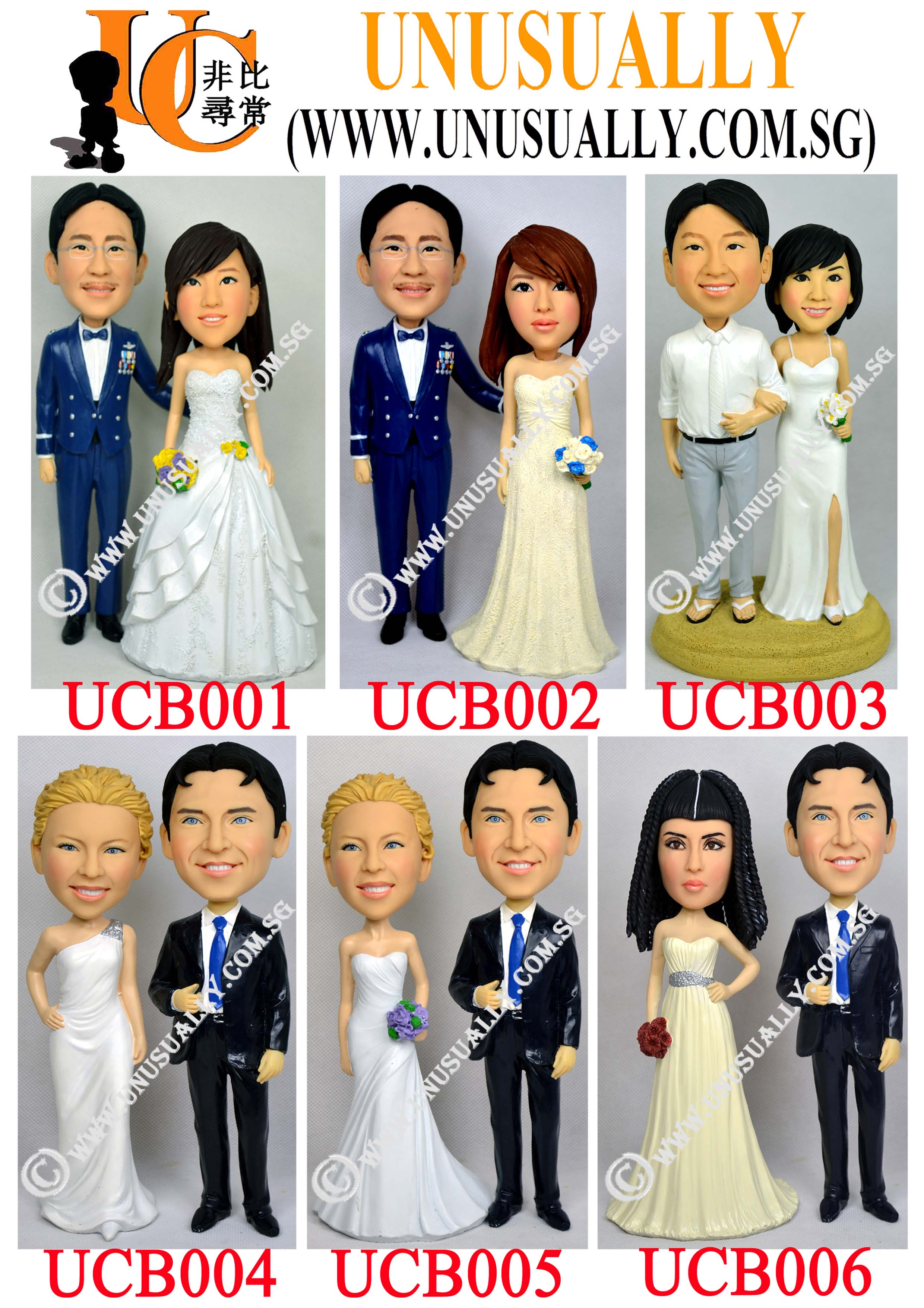 Custom 3D Tall Version Wedding Couple Figurines Summary List 1
